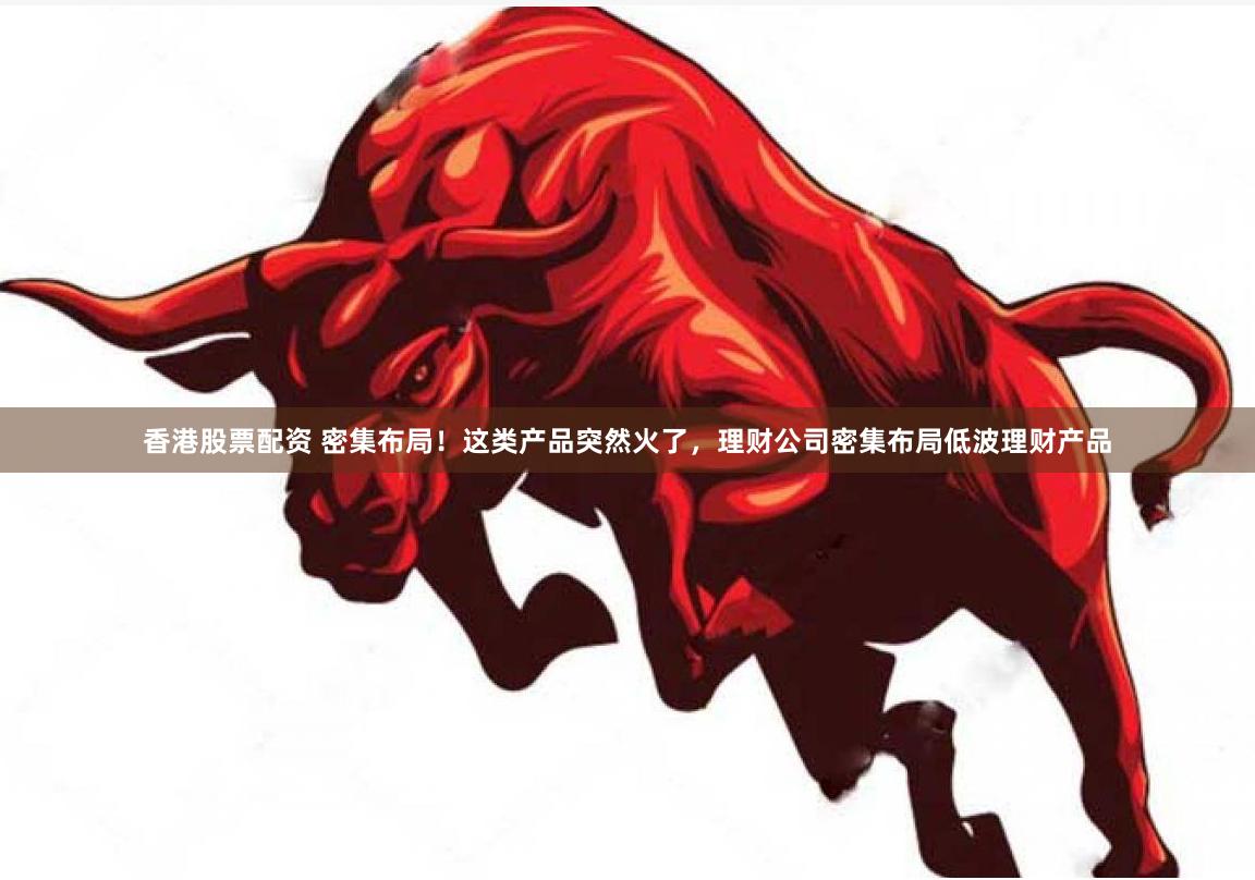 香港股票配资 密集布局！这类产品突然火了，理财公司密集布局低波理财产品